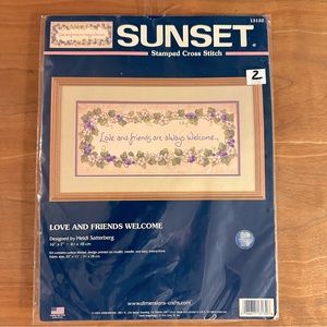 Vintage Sunset 2003 Love And Friends Welcome Cross Stitch Kit Craft Sewing Hobby